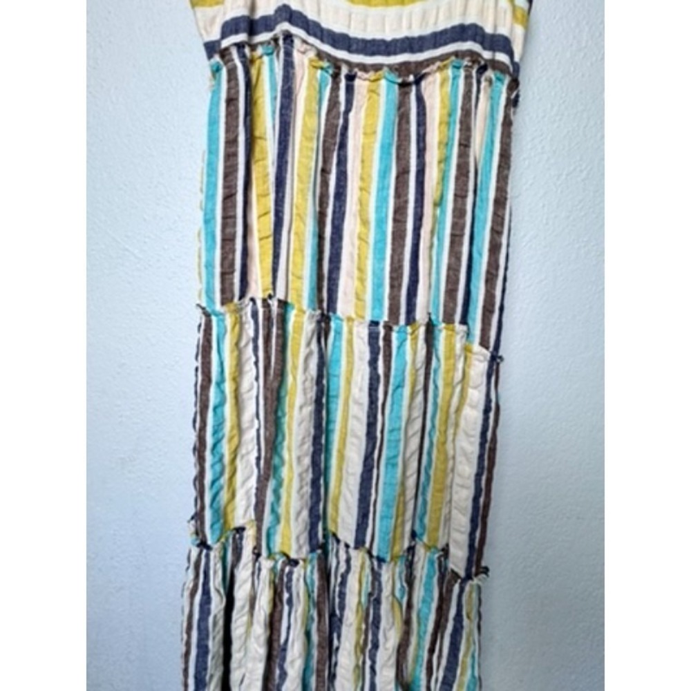 Anthropologie Rainbow Maxi Dress Women's 6P‎ Multi Striped Boho Chic Summer - Picture 14 of 15